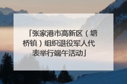 张家港市高新区（塘桥镇）组织退役军人代表举行端午活动