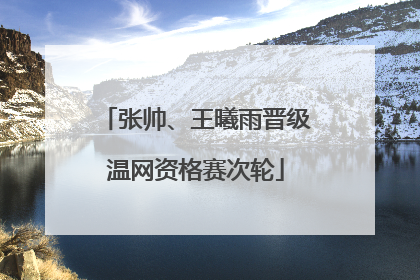 张帅、王曦雨晋级温网资格赛次轮