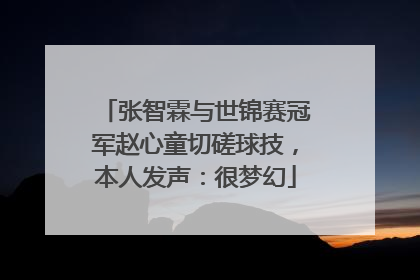 张智霖与世锦赛冠军赵心童切磋球技，本人发声：很梦幻