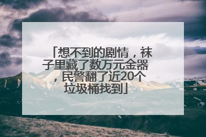 想不到的剧情，袜子里藏了数万元金器，民警翻了近20个垃圾桶找到