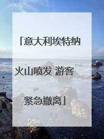 意大利埃特纳火山喷发 游客紧急撤离