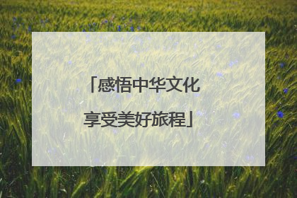 感悟中华文化 享受美好旅程