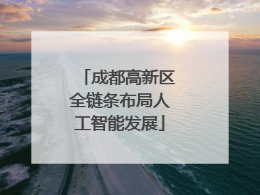 成都高新区全链条布局人工智能发展