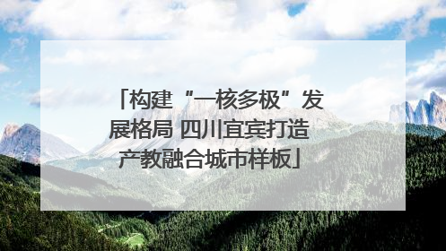 构建“一核多极”发展格局 四川宜宾打造产教融合城市样板