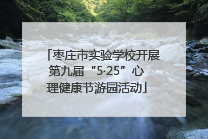 枣庄市实验学校开展第九届“5·25”心理健康节游园活动