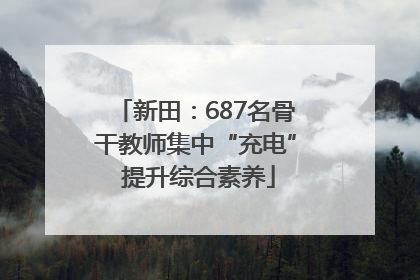 新田：687名骨干教师集中“充电” 提升综合素养