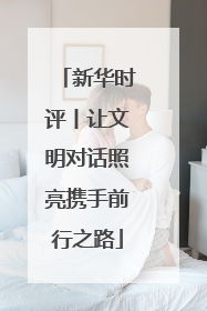 新华时评丨让文明对话照亮携手前行之路
