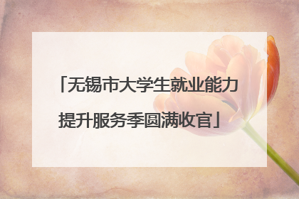 无锡市大学生就业能力提升服务季圆满收官