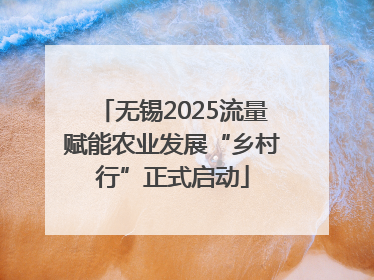 无锡2025流量赋能农业发展“乡村行”正式启动