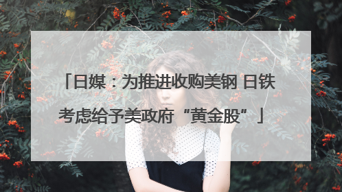 日媒：为推进收购美钢 日铁考虑给予美政府“黄金股”