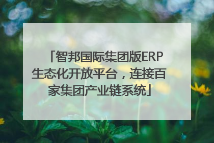 智邦国际集团版ERP生态化开放平台，连接百家集团产业链系统