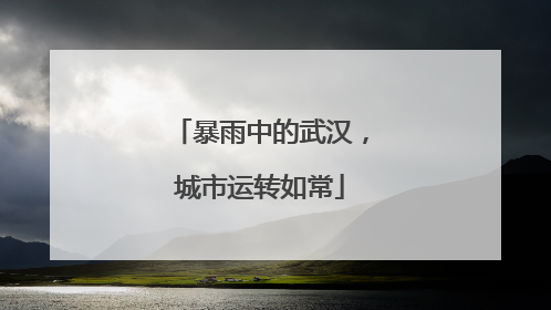 暴雨中的武汉，城市运转如常