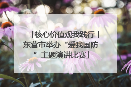 核心价值观我践行丨东营市举办“爱我国防”主题演讲比赛