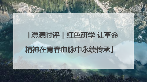 澧源时评｜红色研学 让革命精神在青春血脉中永续传承