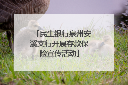 民生银行泉州安溪支行开展存款保险宣传活动