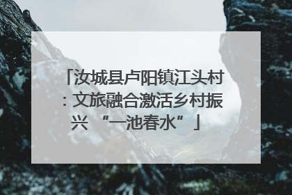 汝城县卢阳镇江头村：文旅融合激活乡村振兴 “一池春水”