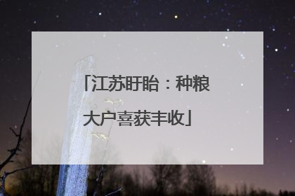 江苏盱眙：种粮大户喜获丰收