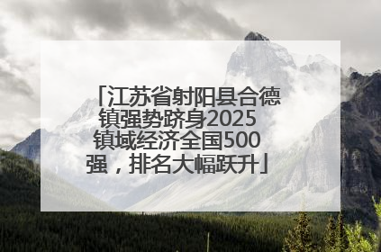 江苏省射阳县合德镇强势跻身2025镇域经济全国500强，排名大幅跃升