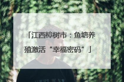 江西樟树市：鱼塘养殖激活“幸福密码”