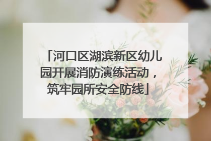 河口区湖滨新区幼儿园开展消防演练活动，筑牢园所安全防线