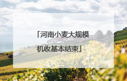 河南小麦大规模机收基本结束