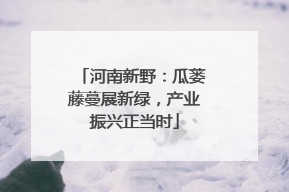 河南新野：瓜蒌藤蔓展新绿，产业振兴正当时