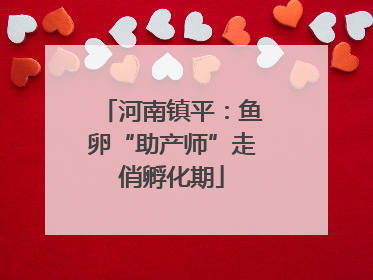 河南镇平：鱼卵“助产师”走俏孵化期