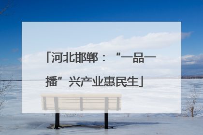 河北邯郸：“一品一播”兴产业惠民生
