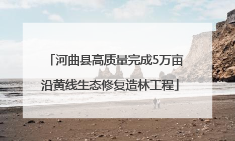 河曲县高质量完成5万亩沿黄线生态修复造林工程
