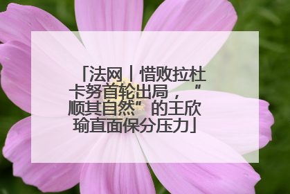 法网︱惜败拉杜卡努首轮出局，“顺其自然”的王欣瑜直面保分压力