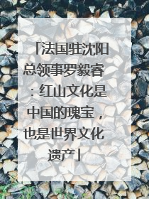 法国驻沈阳总领事罗毅睿：红山文化是中国的瑰宝，也是世界文化遗产