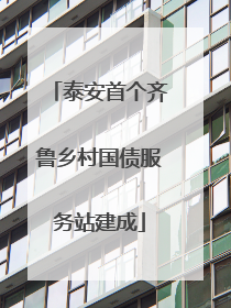 泰安首个齐鲁乡村国债服务站建成