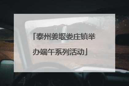 泰州姜堰娄庄镇举办端午系列活动
