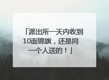 派出所一天内收到10面锦旗，还是同一个人送的！
