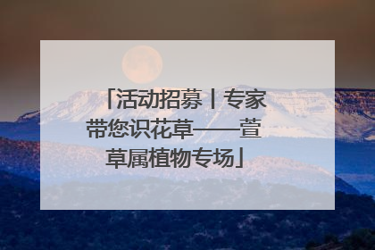 活动招募丨专家带您识花草——萱草属植物专场