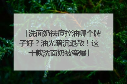 洗面奶祛痘控油哪个牌子好？油光暗沉退散！这十款洗面奶被夸爆