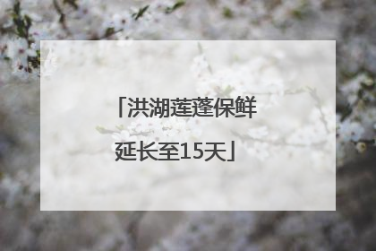 洪湖莲蓬保鲜延长至15天