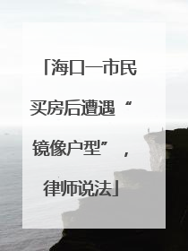 海口一市民买房后遭遇“镜像户型”，律师说法