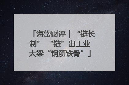 海岱财评｜“链长制” “链”出工业大梁“钢筋铁骨”