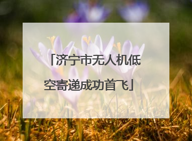 济宁市无人机低空寄递成功首飞