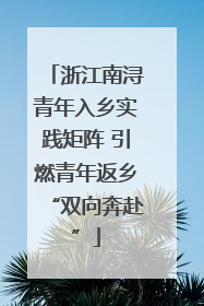 浙江南浔青年入乡实践矩阵 引燃青年返乡“双向奔赴”