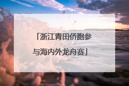 浙江青田侨胞参与海内外龙舟赛