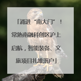 涌进“南大门”！常熟南融科创区沪上启航，智能装备、文旅项目扎堆落户