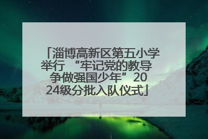 淄博高新区第五小学举行 “牢记党的教导 争做强国少年”2024级分批入队仪式