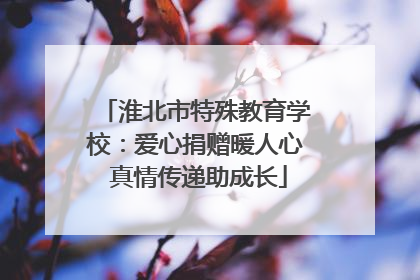 淮北市特殊教育学校：爱心捐赠暖人心 真情传递助成长