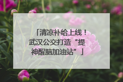 清凉补给上线！武汉公交打造“提神醒脑加油站”