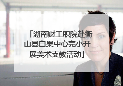 湖南财工职院赴衡山县白果中心完小开展美术支教活动