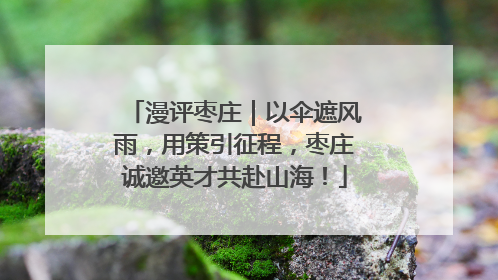 漫评枣庄｜以伞遮风雨，用策引征程，枣庄诚邀英才共赴山海！
