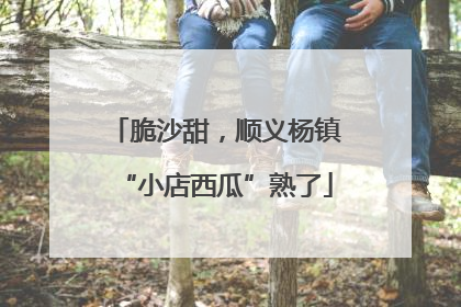 脆沙甜，顺义杨镇“小店西瓜”熟了