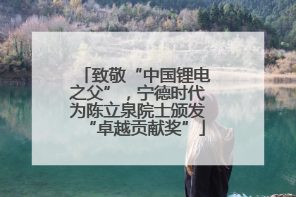 致敬“中国锂电之父”，宁德时代为陈立泉院士颁发“卓越贡献奖”